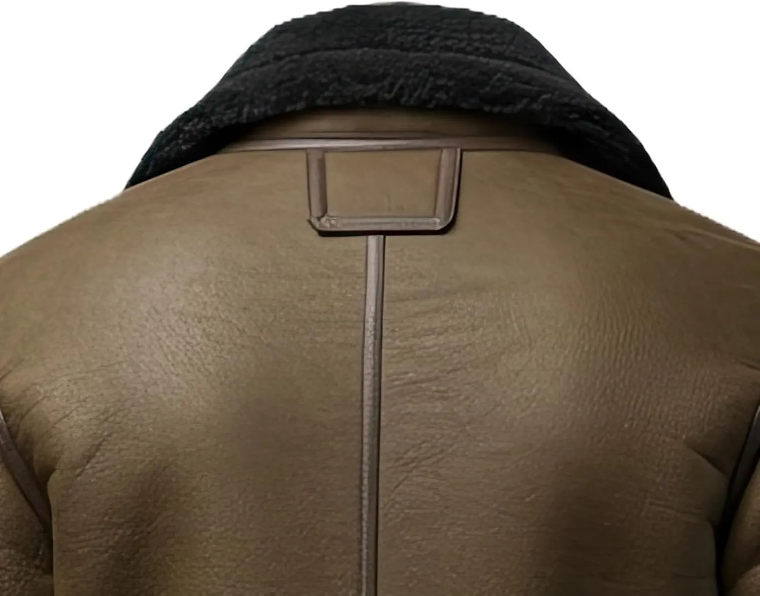 Men’s B3 Grey Sherpa Shearling Sheepskin Leather Jacket – Faux Fur Lined & Collar Zip-Up Aviator Pilot B3 Bomber Jacket Men