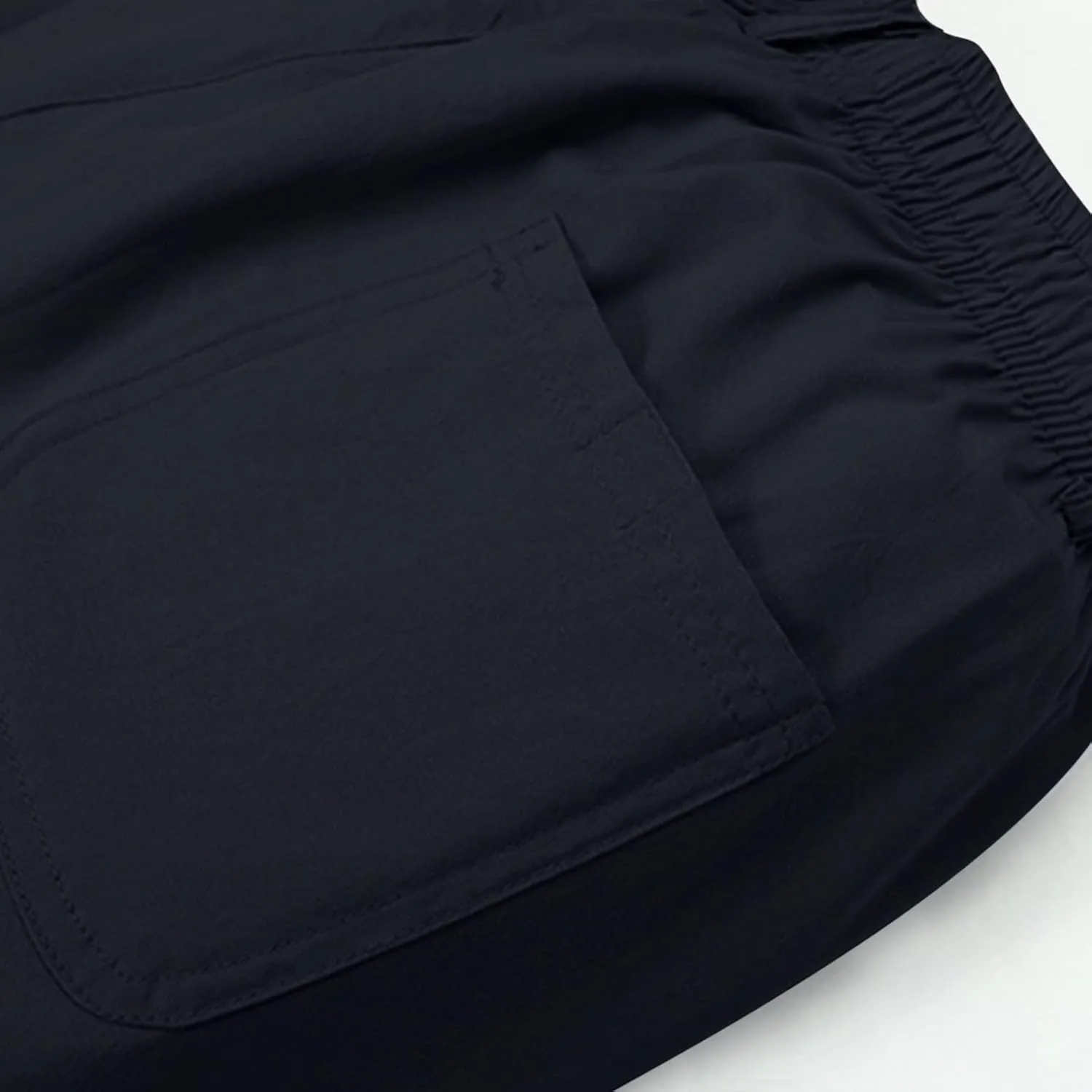 Men's Classic-Fit Wrinkle-Resistant Pleated Chino Pant Fashion Leisure Solid Color Straight Elastic Waist Trousers