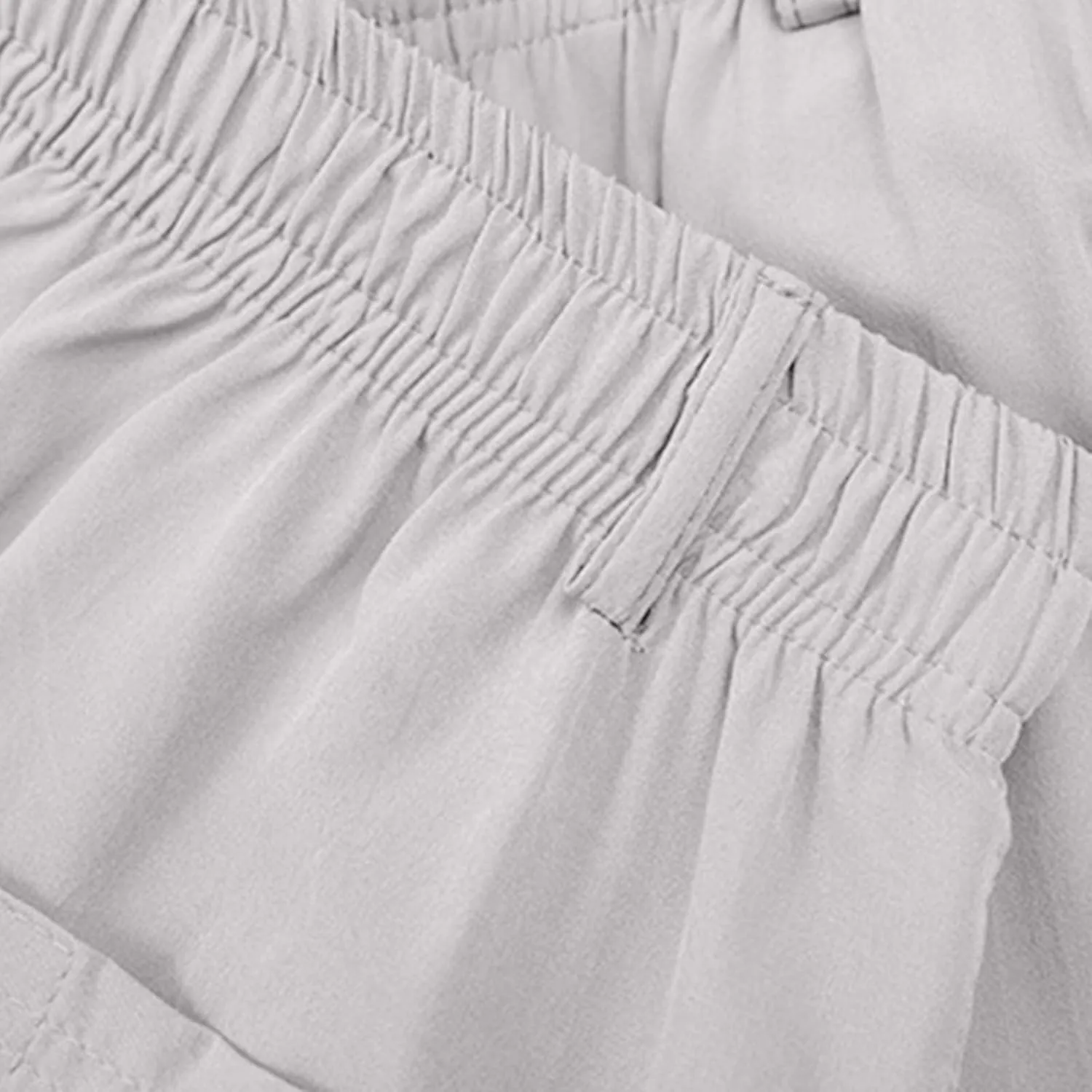 Men's Classic-Fit Wrinkle-Resistant Pleated Chino Pant Fashion Leisure Solid Color Straight Elastic Waist Trousers