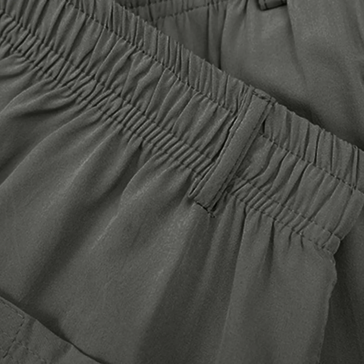 Men's Classic-Fit Wrinkle-Resistant Pleated Chino Pant Fashion Leisure Solid Color Straight Elastic Waist Trousers