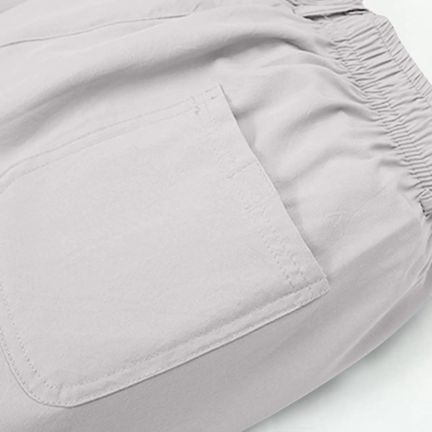 Men's Classic-Fit Wrinkle-Resistant Pleated Chino Pant Fashion Leisure Solid Color Straight Elastic Waist Trousers