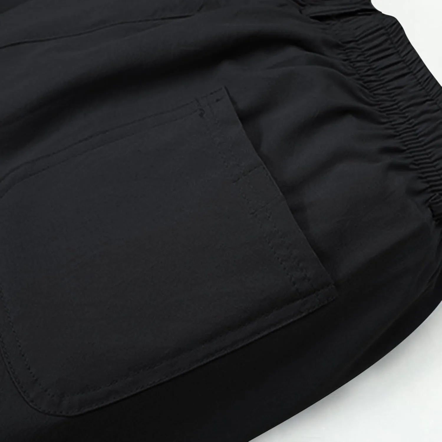 Men's Classic-Fit Wrinkle-Resistant Pleated Chino Pant Fashion Leisure Solid Color Straight Elastic Waist Trousers