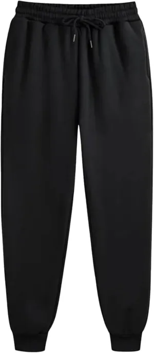 Men's Cotton Sweatpants Baggy Drawstring Elastic Waist Classic Fit Flat Front Hiking Outdoor Trousers