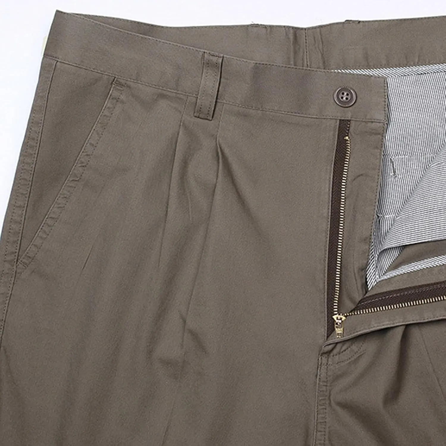 Men's Dress Pants Business Pant Pleated Front Trousers Straight-Leg Classic-fit Essential Pants Dressy Relaxed Trouser