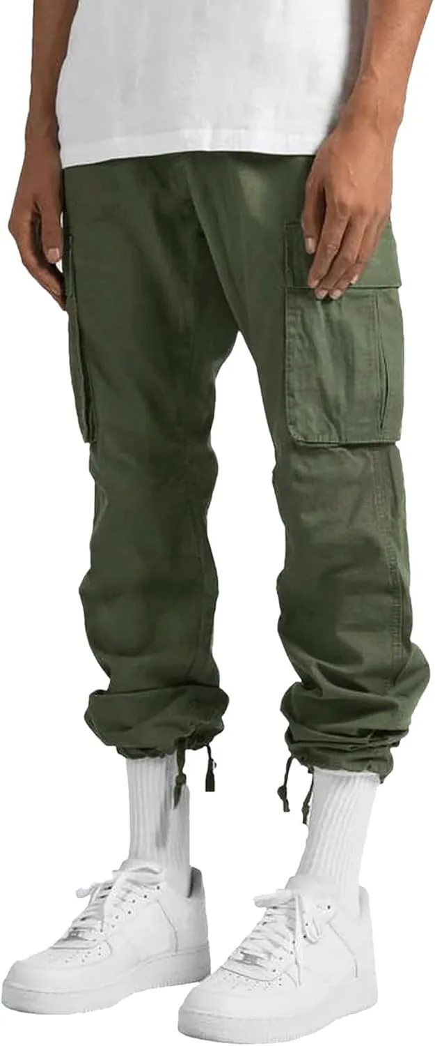Mens Outdoor Cargo Pant Lightweight Relaxed Fit Pant Hiking Jogger Classic Fit Multi Pockets Fashion Trousers
