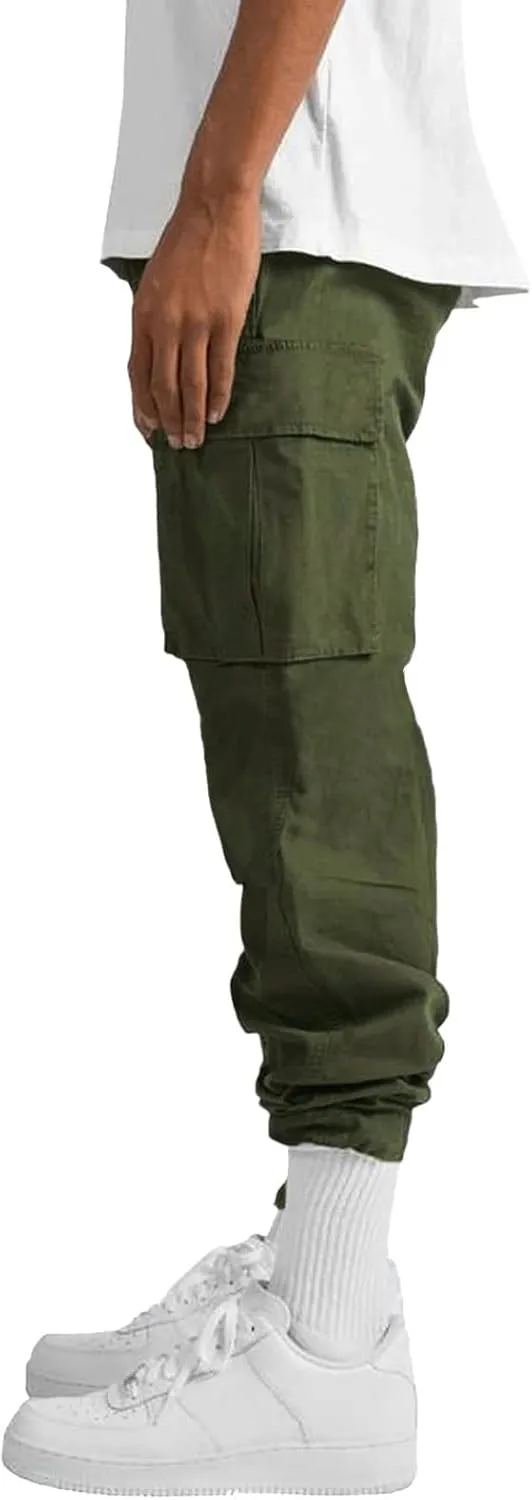 Mens Outdoor Cargo Pant Lightweight Relaxed Fit Pant Hiking Jogger Classic Fit Multi Pockets Fashion Trousers