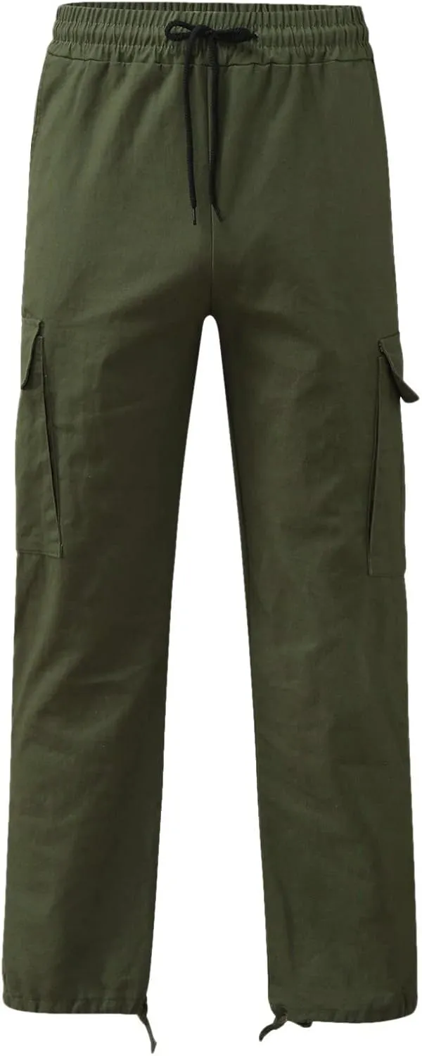 Mens Outdoor Cargo Pant Lightweight Relaxed Fit Pant Hiking Jogger Classic Fit Multi Pockets Fashion Trousers