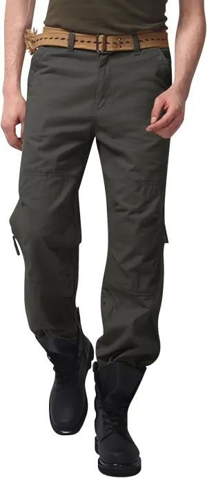 Mens Pants Cargo Joggers Outdoor Hiking Pants Multi Pockets Classic Fit Comfort Utility Cargo Work Pants Regular Fit