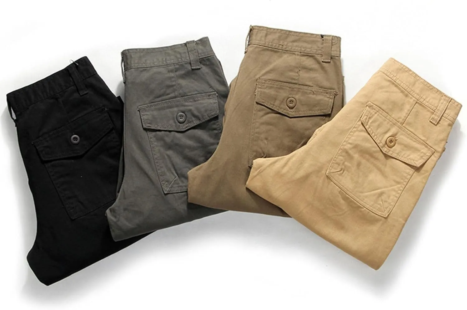 Mens Pants Cargo Joggers Outdoor Hiking Pants Multi Pockets Classic Fit Comfort Utility Cargo Work Pants Regular Fit