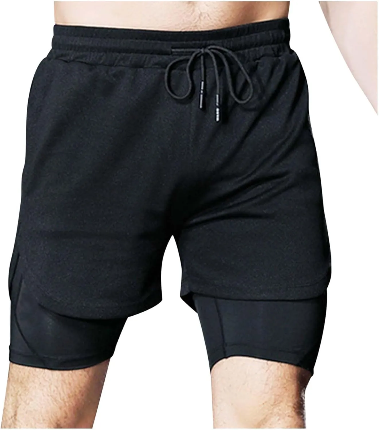 Mens Quick Dry Shorts 2 in 1 Running Shorts Workout Gym Athletic Shorts Men Moisture Wicking Lightweight Training Shorts
