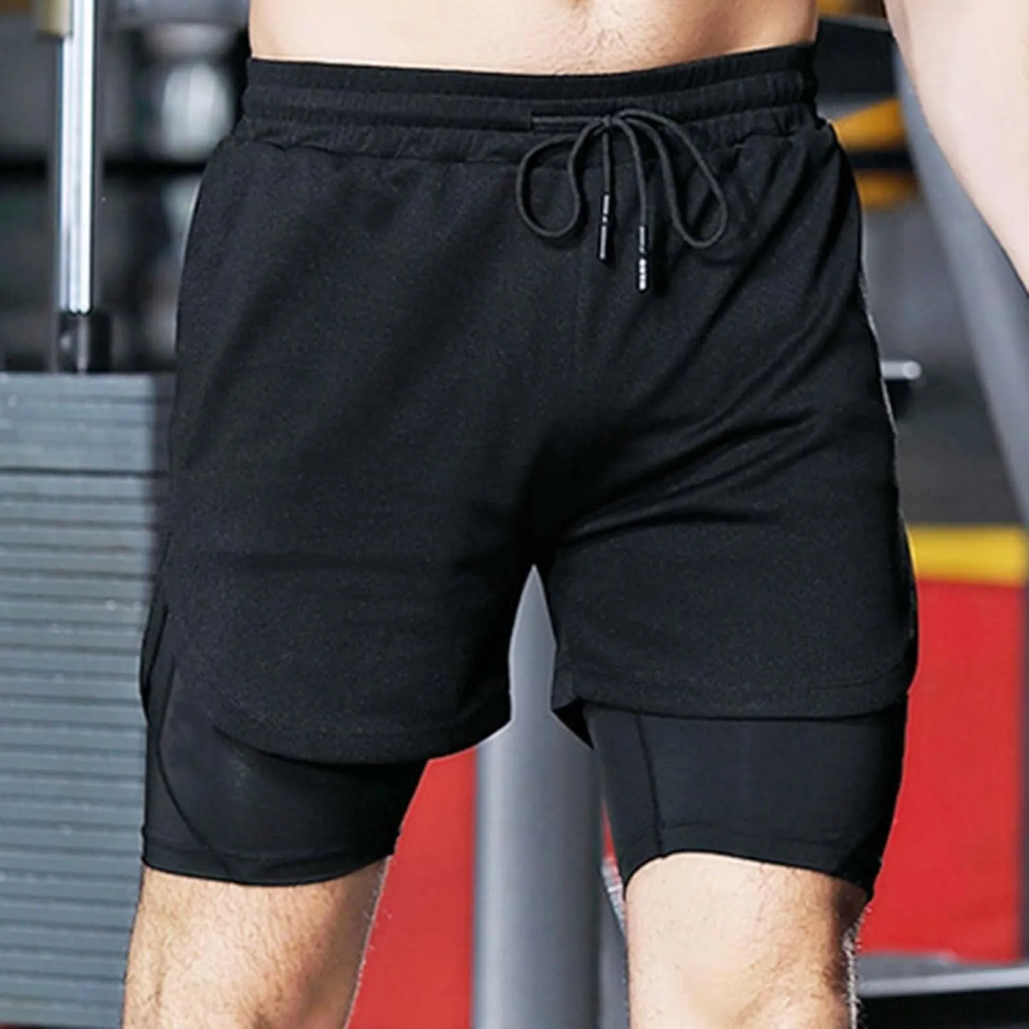 Mens Quick Dry Shorts 2 in 1 Running Shorts Workout Gym Athletic Shorts Men Moisture Wicking Lightweight Training Shorts