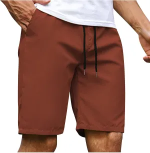 Men's Running Athletic Shorts Summer Casual Straight Leg Drawstring Waist Quick Dry Exercise Workout Shorts
