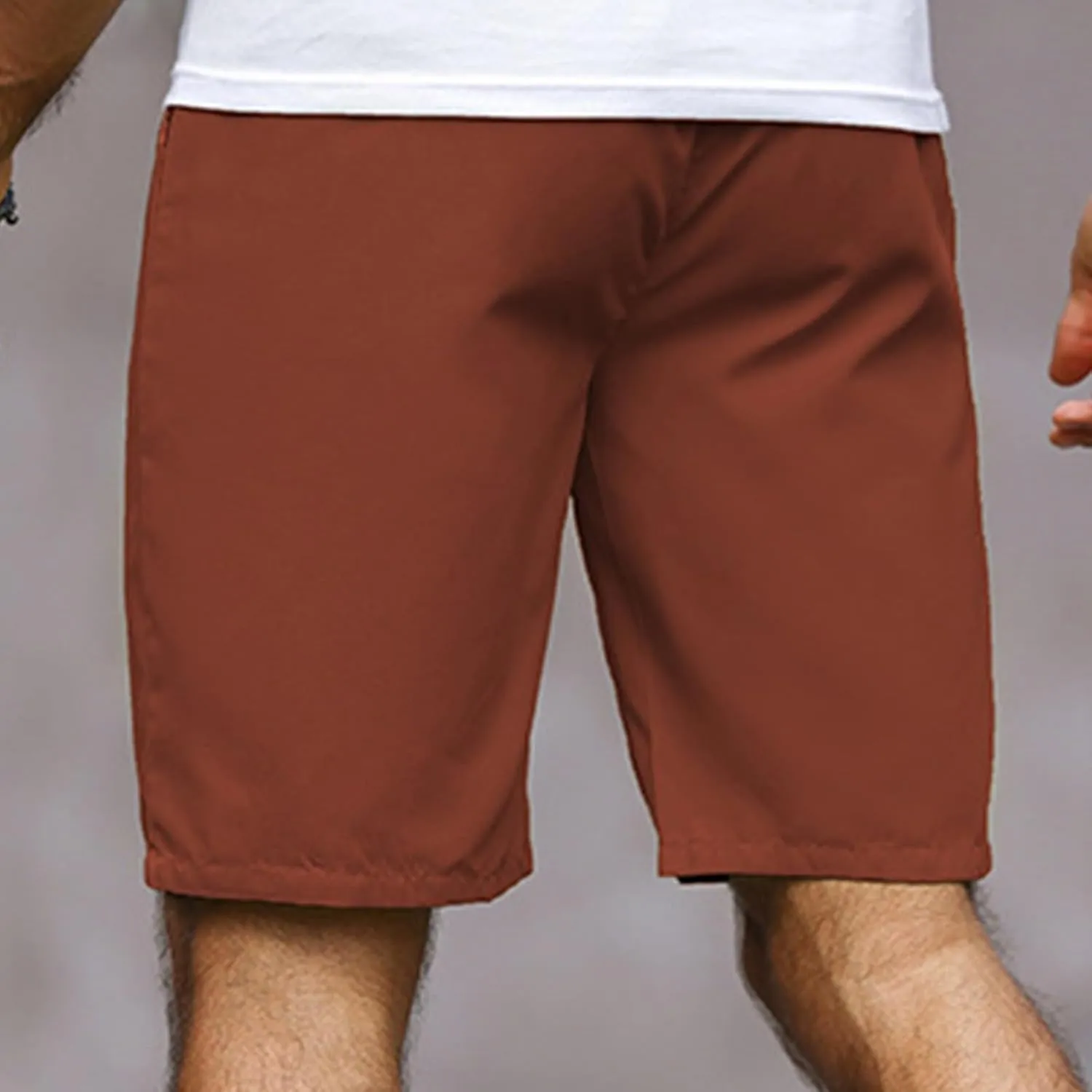 Men's Running Athletic Shorts Summer Casual Straight Leg Drawstring Waist Quick Dry Exercise Workout Shorts