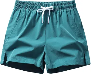 Mens Shorts 5 Inch Drawstring Waist Athletic Shorts Summer Quick Dry Beach Workout Running Casual Lightweight Shorts