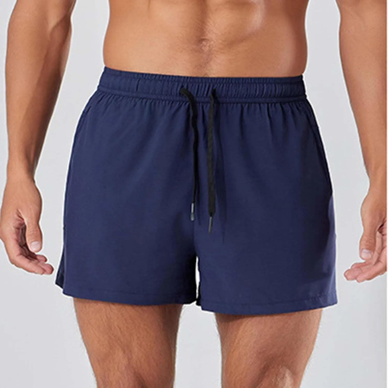 Mens Shorts 5 inch Lightweight Drawstring Waist Athletic Shorts Quick Dry Beach Gym Workout Running Casual Pant