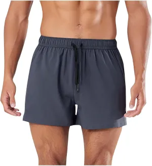 Mens Shorts 5 inch Lightweight Drawstring Waist Athletic Shorts Quick Dry Beach Gym Workout Running Casual Pant