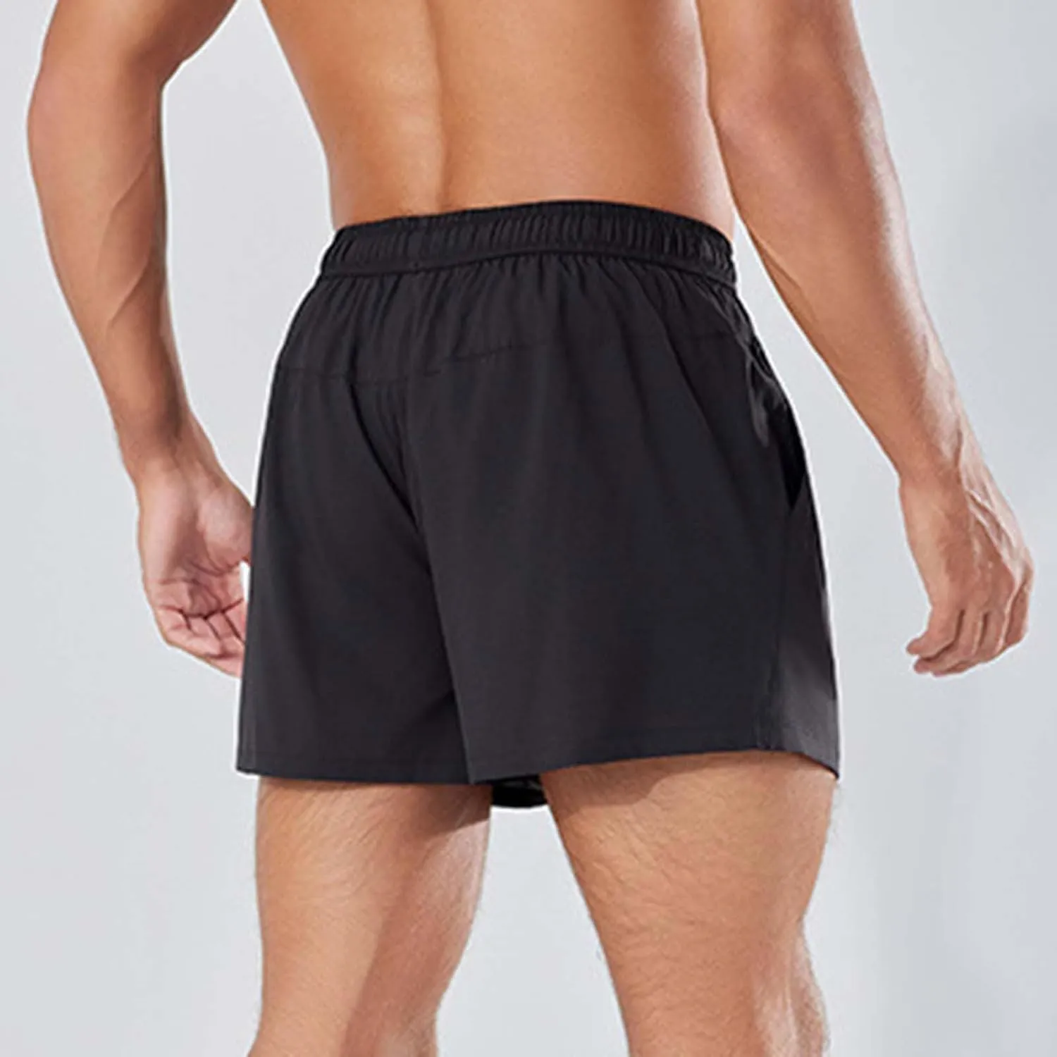 Mens Shorts 5 inch Lightweight Drawstring Waist Athletic Shorts Quick Dry Beach Gym Workout Running Casual Pant