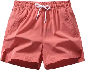 Mens Shorts Lightweight Drawstring Waist Athletic Short Summer Quick Dry Beach Gym Workout Running Casual Shorts