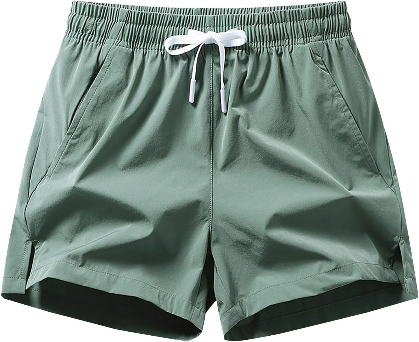 Mens Shorts Lightweight Drawstring Waist Athletic Short Summer Quick Dry Beach Gym Workout Running Casual Shorts