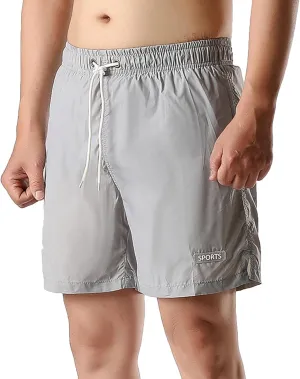 Mens Shorts Summer Quick Dry Gym Running Workout Shorts Classic Fit Elastic Drawstring Waist Soild Color Casual Shorts