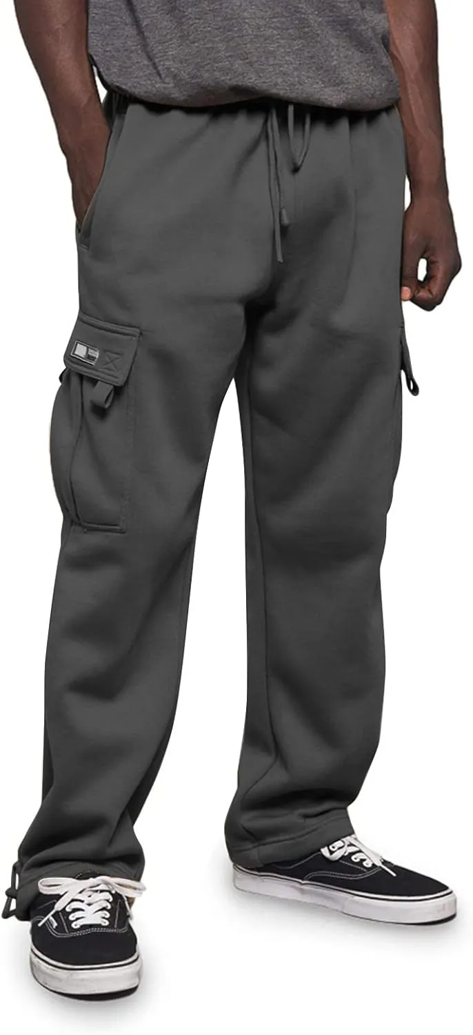 Mens Sweatpants Tall Men Outdoor Cargo Pant Lightweight Tactical Pant Hiking Jogger Classic Fit Multi Pockets 2024
