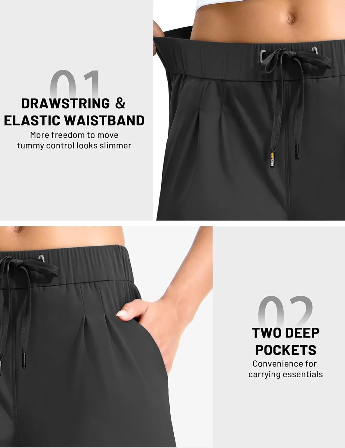 MIER Running Shorts for Women Quick Dry Soft Stretch Workout Athletic Gym Sports Active Shorts with Pockets, 4 Inch Inseam