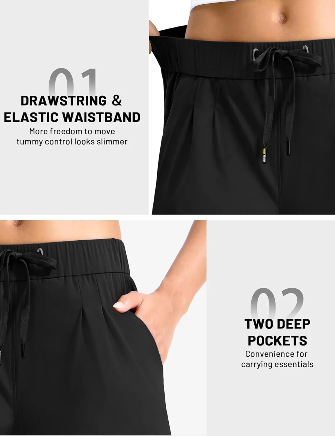 MIER Running Shorts for Women Quick Dry Soft Stretch Workout Athletic Gym Sports Active Shorts with Pockets, 4 Inch Inseam