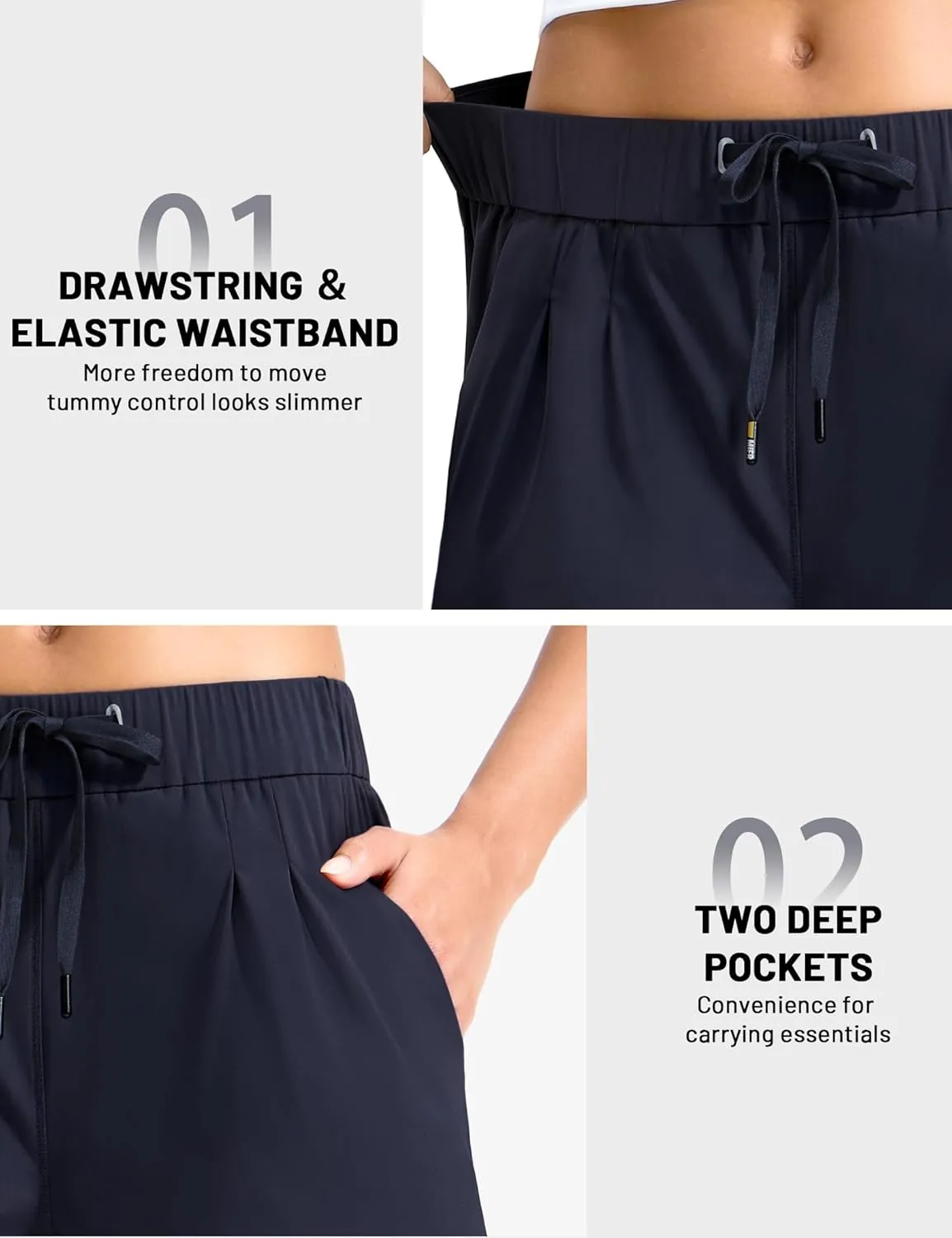 MIER Running Shorts for Women Quick Dry Soft Stretch Workout Athletic Gym Sports Active Shorts with Pockets, 4 Inch Inseam