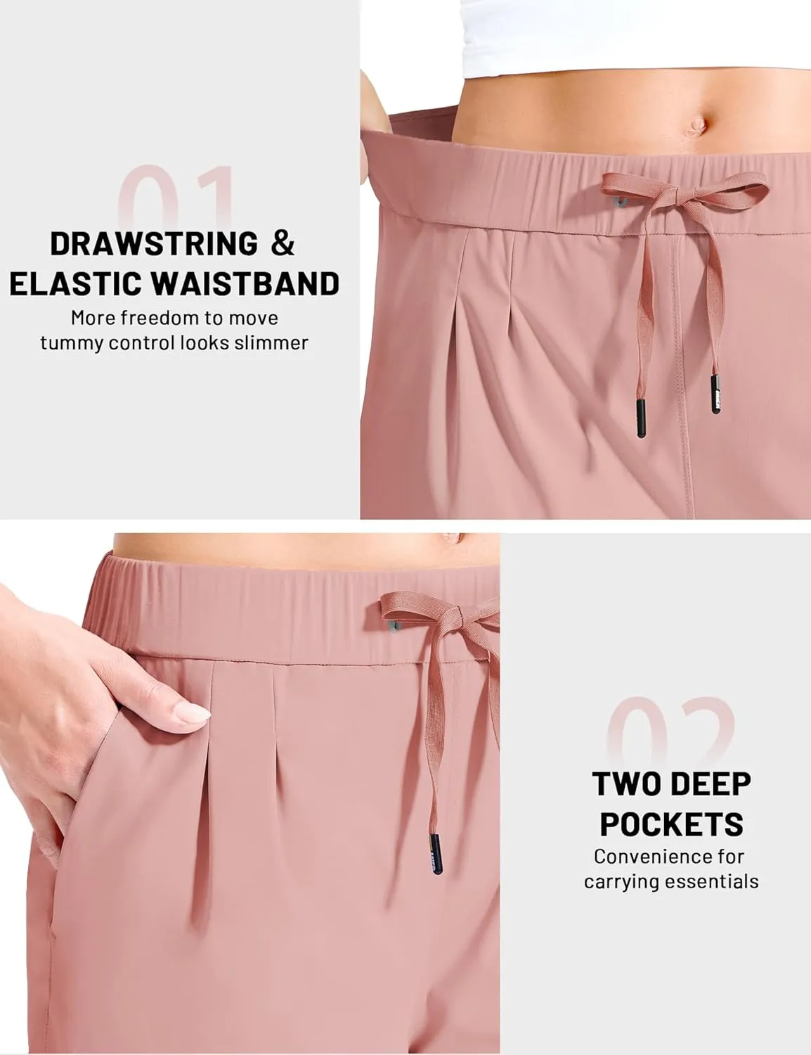 MIER Running Shorts for Women Quick Dry Soft Stretch Workout Athletic Gym Sports Active Shorts with Pockets, 4 Inch Inseam