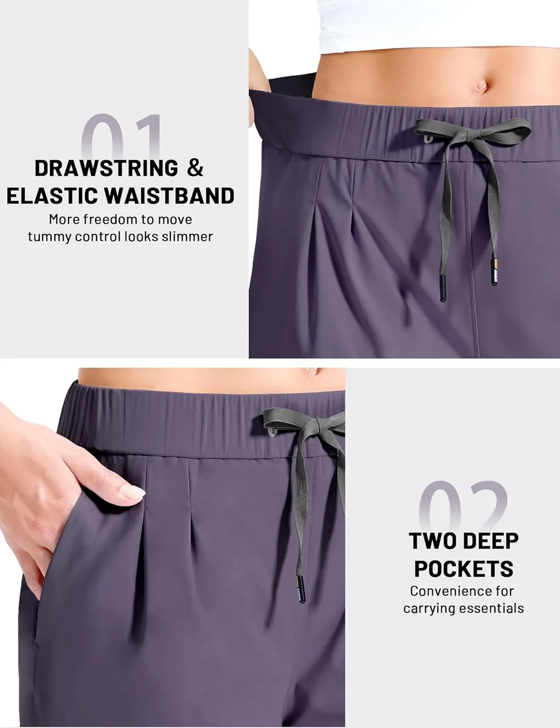 MIER Running Shorts for Women Quick Dry Soft Stretch Workout Athletic Gym Sports Active Shorts with Pockets, 4 Inch Inseam