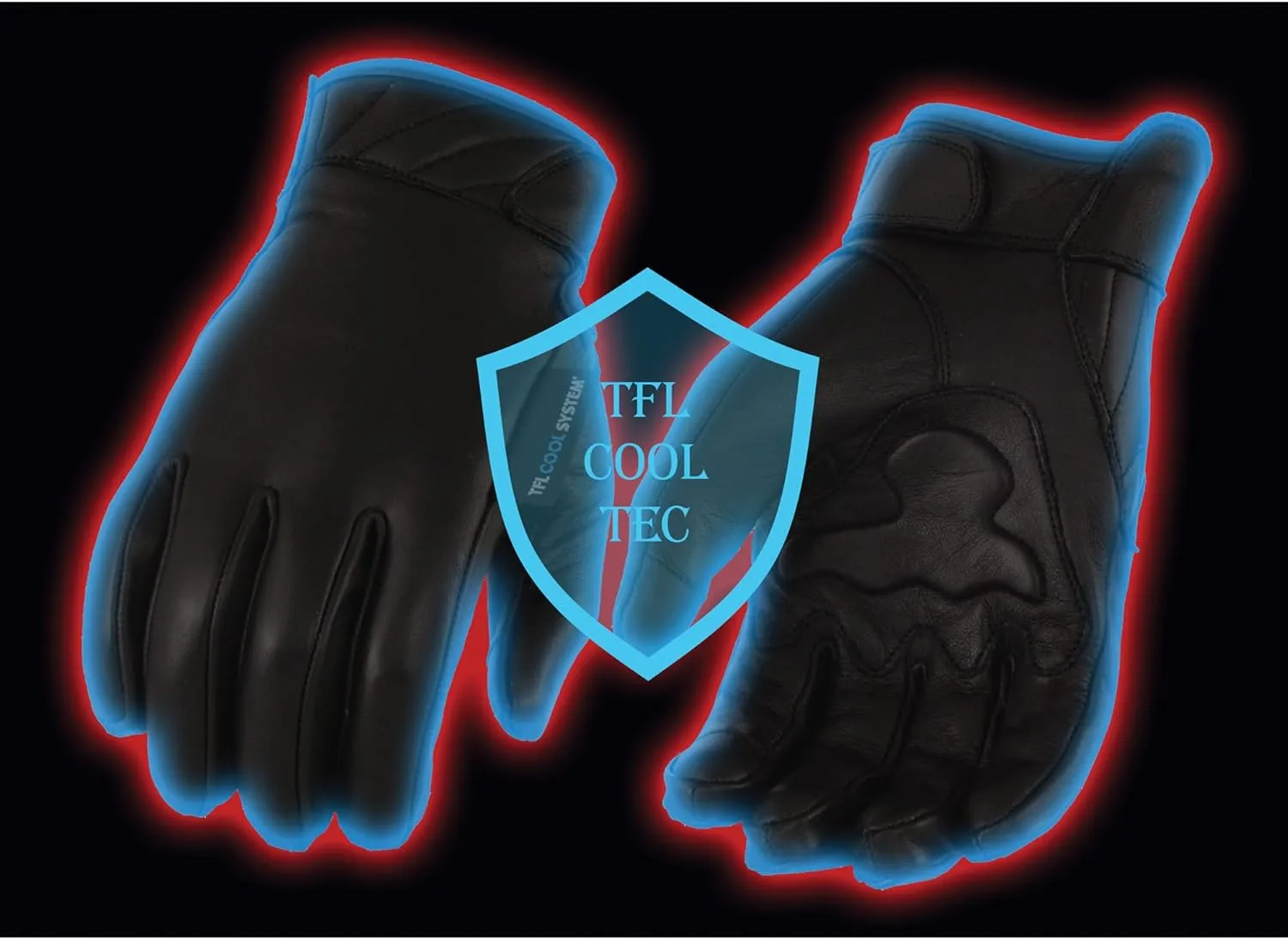 Milwaukee Leather Cool-Tec MG7502 Men's Gel Palm Leather Gloves with Touch Screen Fingers