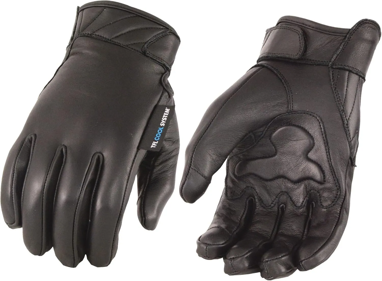 Milwaukee Leather Cool-Tec MG7502 Men's Gel Palm Leather Gloves with Touch Screen Fingers