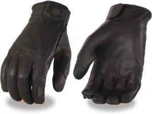 Milwaukee Men's Motorcycle Led Finger Lights blk Leather Gloves with Touch Screen Fingers (XXXX-Large)