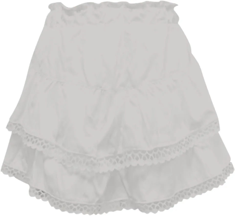 Mini Skirts for Women Summer Casual Boho Flowy High Waist Skirt Fashion Layered Ruffle Hem Beach Mini Short