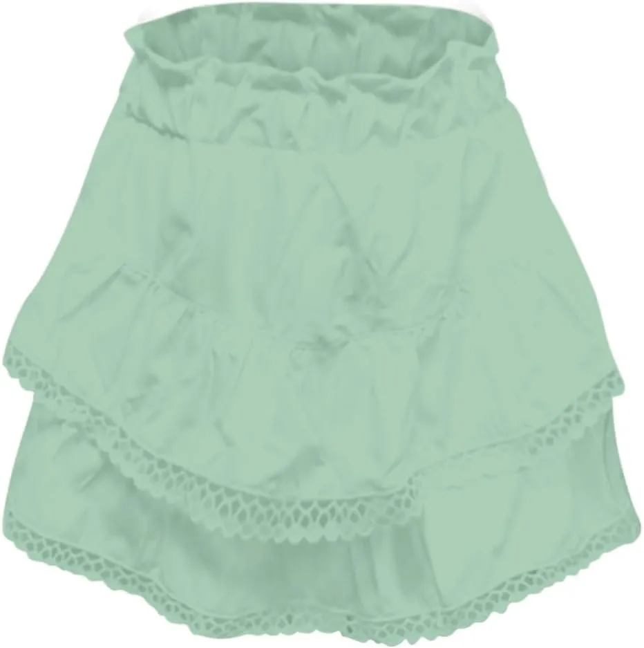 Mini Skirts for Women Summer Casual Boho Flowy High Waist Skirt Fashion Layered Ruffle Hem Beach Mini Short
