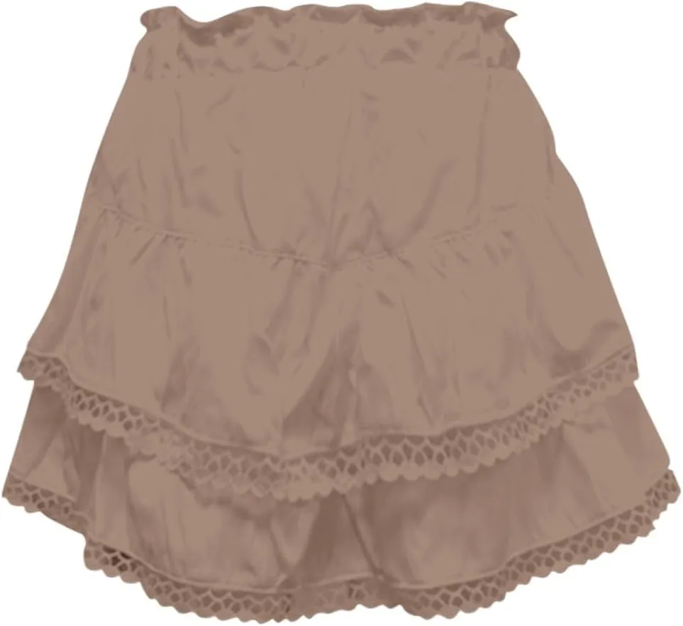 Mini Skirts for Women Summer Casual Boho Flowy High Waist Skirt Fashion Layered Ruffle Hem Beach Mini Short