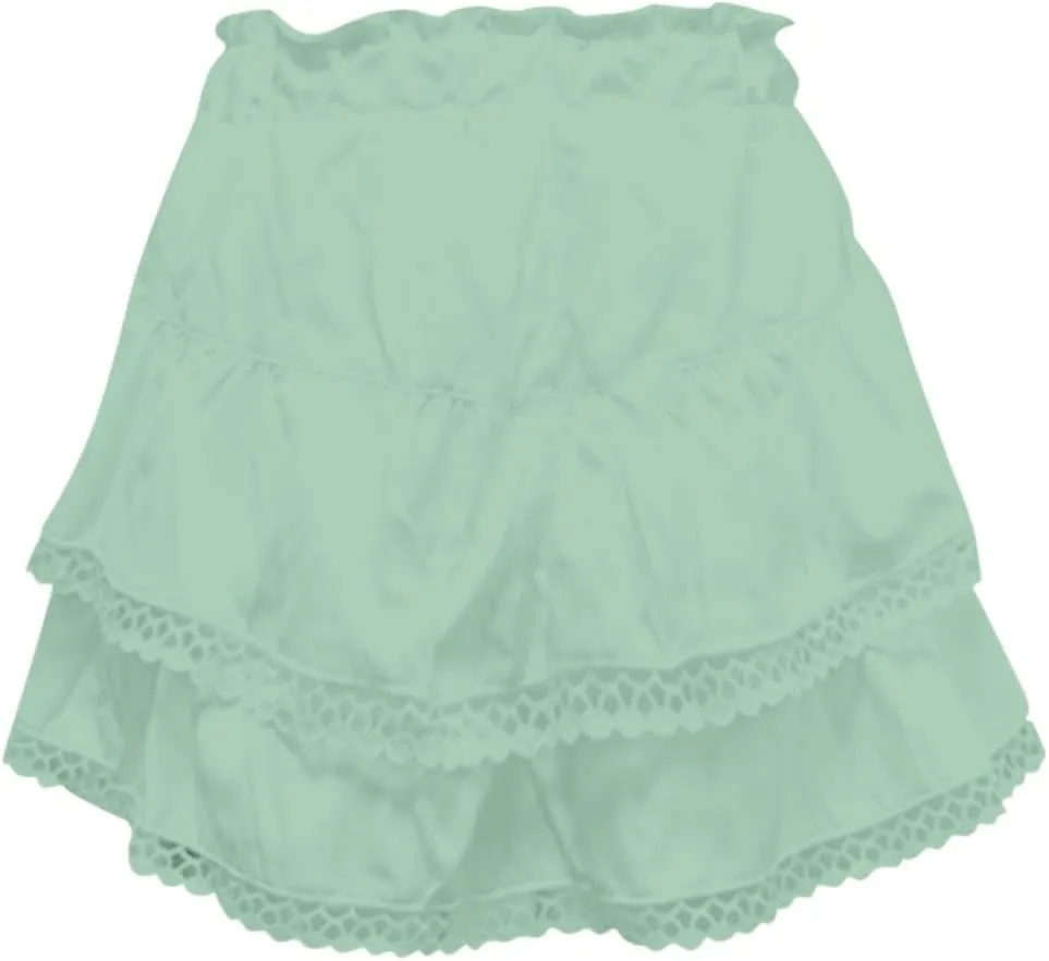 Mini Skirts for Women Summer Casual Boho Flowy High Waist Skirt Fashion Layered Ruffle Hem Beach Mini Short