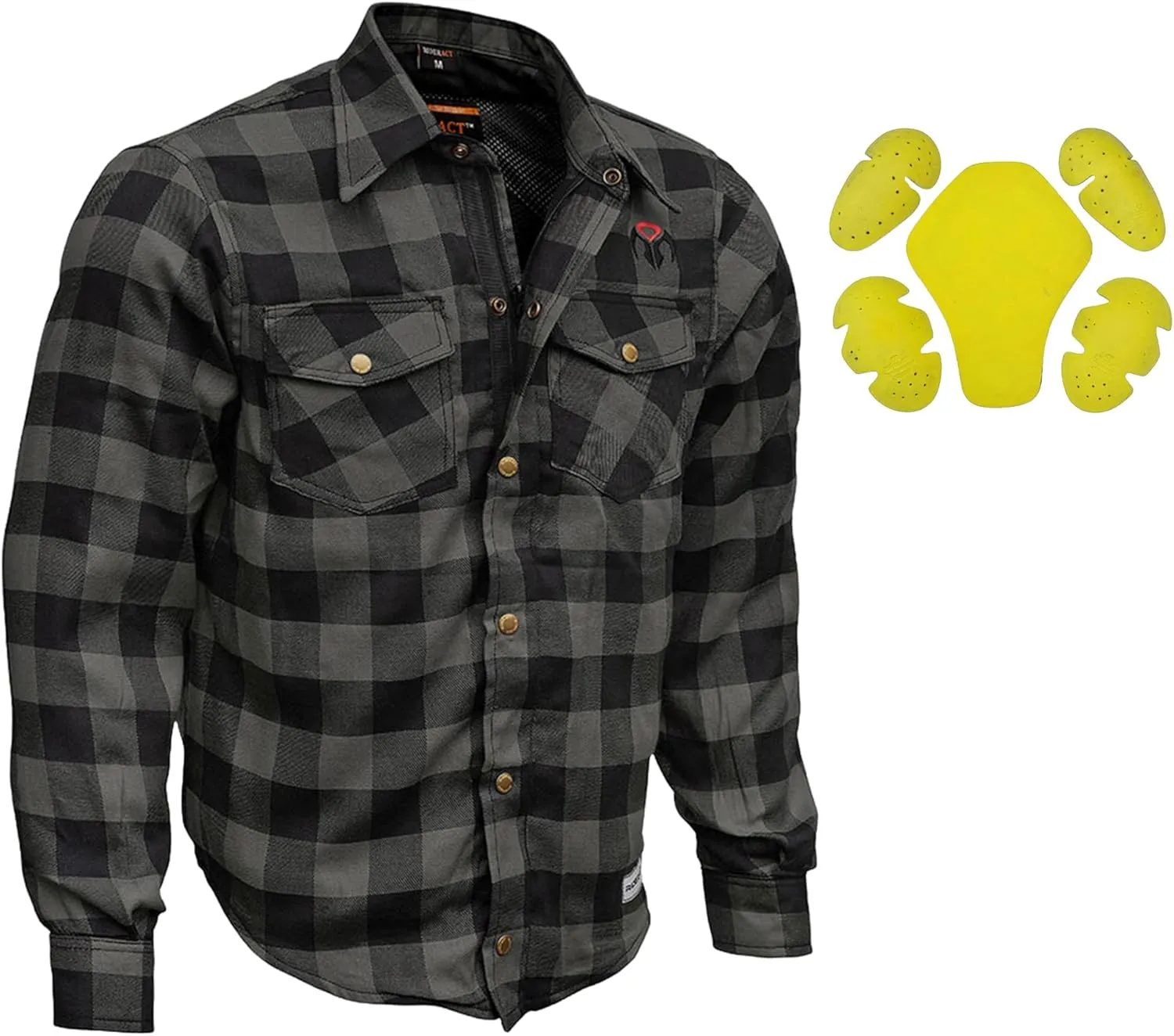 Motorcycle Flannel Shirts Mens Kevlar Reinforced Motorbike Riding Armored Shirt Protective Gear Biker Jacket