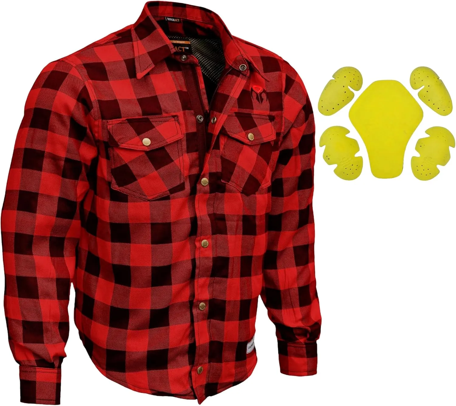 Motorcycle Flannel Shirts Mens Kevlar Reinforced Motorbike Riding Armored Shirt Protective Gear Biker Jacket