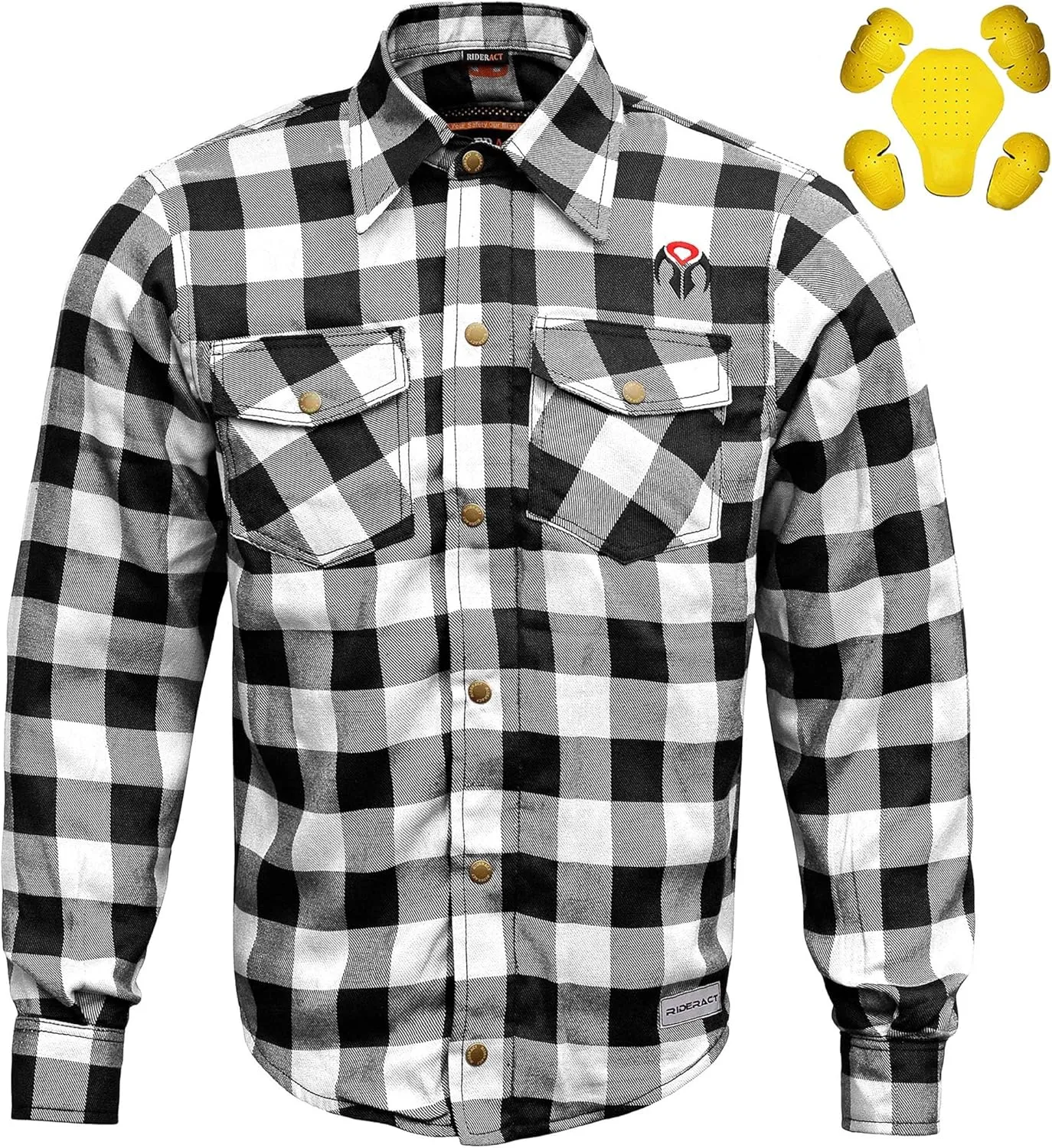 Motorcycle Flannel Shirts Mens Kevlar Reinforced Motorbike Riding Armored Shirt Protective Gear Biker Jacket