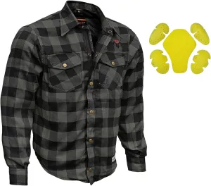 Motorcycle Flannel Shirts Mens Kevlar Reinforced Motorbike Riding Armored Shirt Protective Gear Biker Jacket
