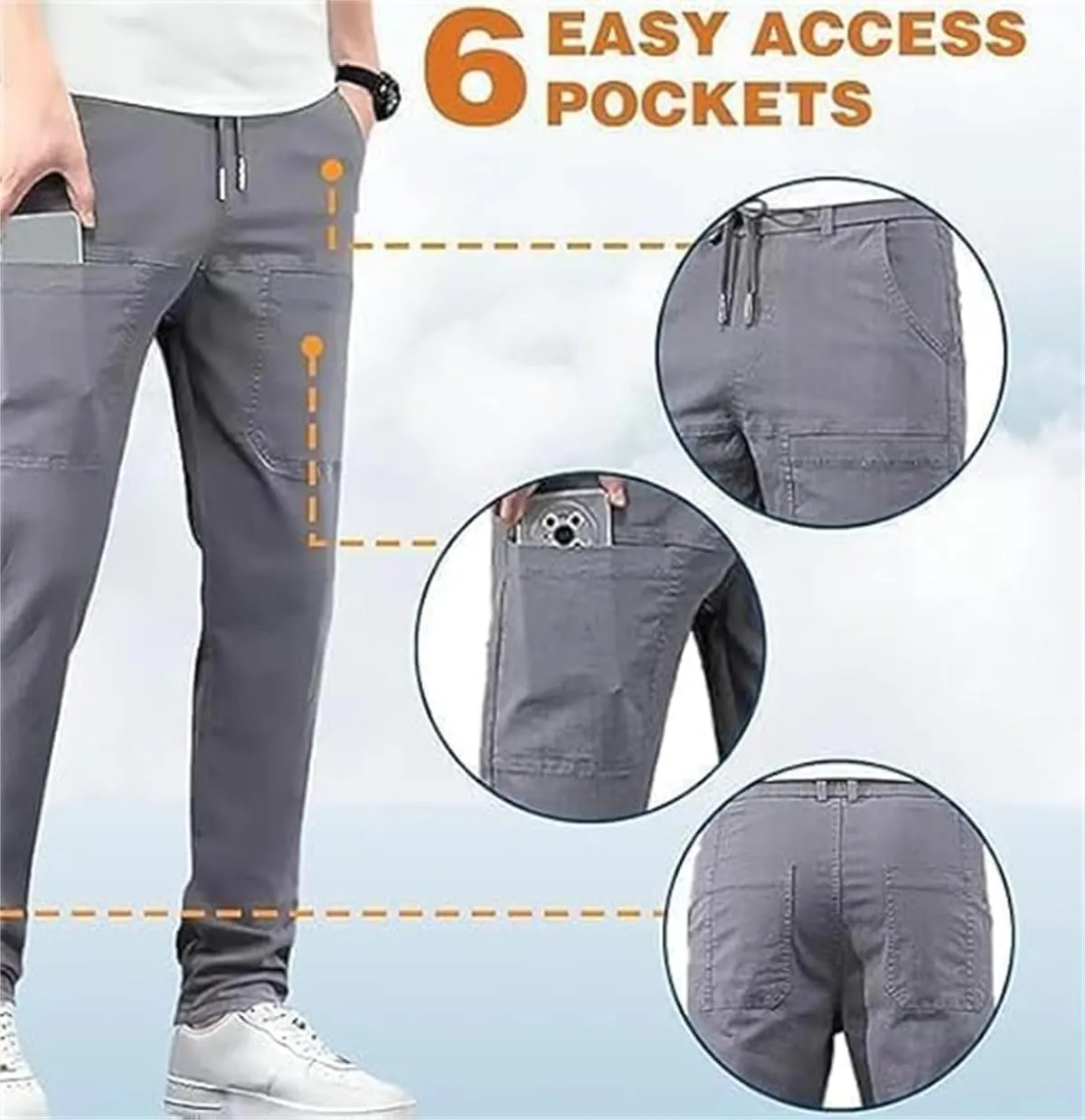 Multipants Luxury Pants, Multipants  High Stretch Multi-Pocket Durable Cargo Pant, MenComfy Cargo High Stretch Pant