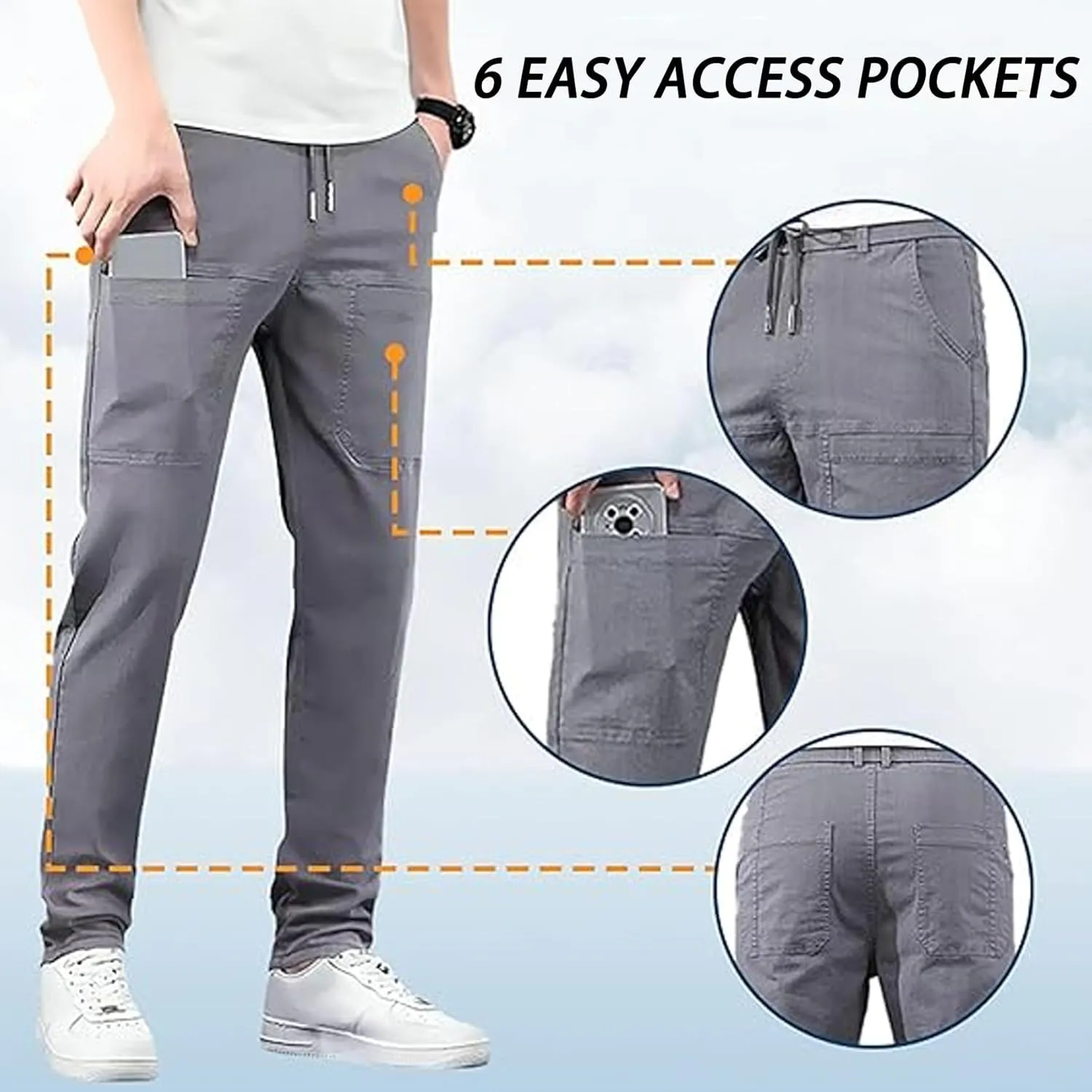Multipants Luxury Pants, Multipants – High Stretch Multi-Pocket Durable Cargo Pants, Men Comfy Cargo High Stretch Pant