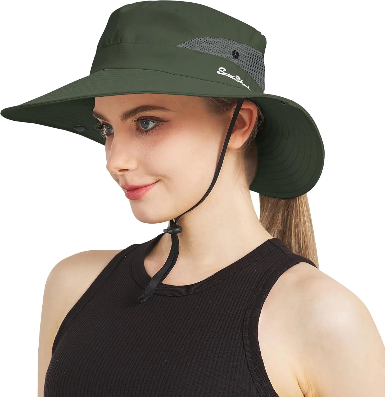 NPJY Sun Hats for Women Men 3” Wide Brim UPF 50  Fishing Beach Bucket Hats