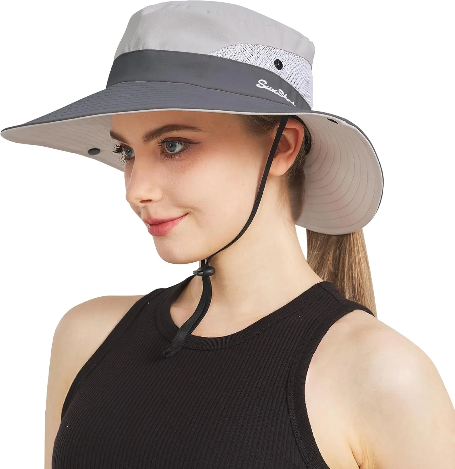 NPJY Sun Hats for Women Men 3” Wide Brim UPF 50  Fishing Beach Bucket Hats