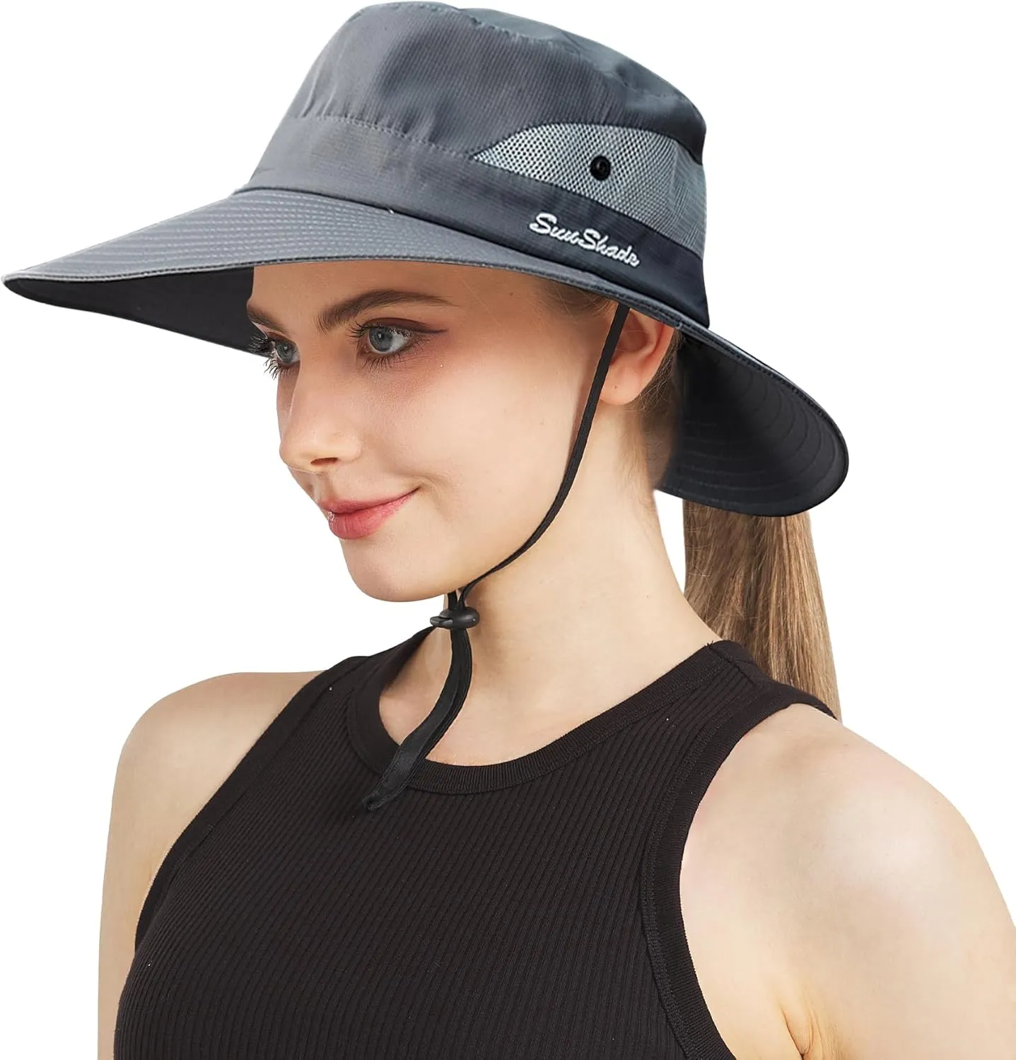 NPJY Sun Hats for Women Men 3” Wide Brim UPF 50  Fishing Beach Bucket Hats