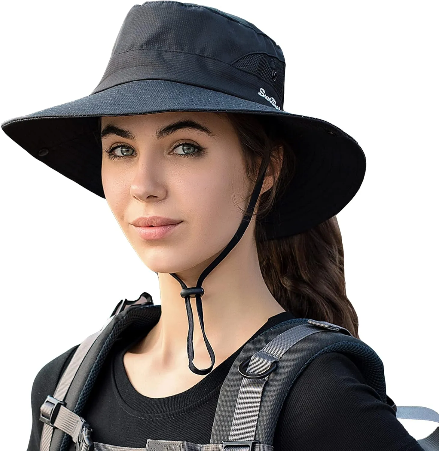 NPJY Sun Hats for Women Men 3” Wide Brim UPF 50  Fishing Beach Bucket Hats