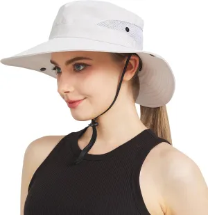 NPJY Sun Hats for Women Men 3” Wide Brim UPF 50  Fishing Beach Bucket Hats