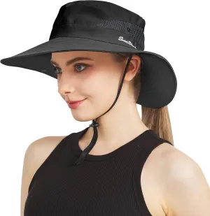 NPJY Sun Hats for Women Men 3” Wide Brim UPF 50  Fishing Beach Bucket Hats