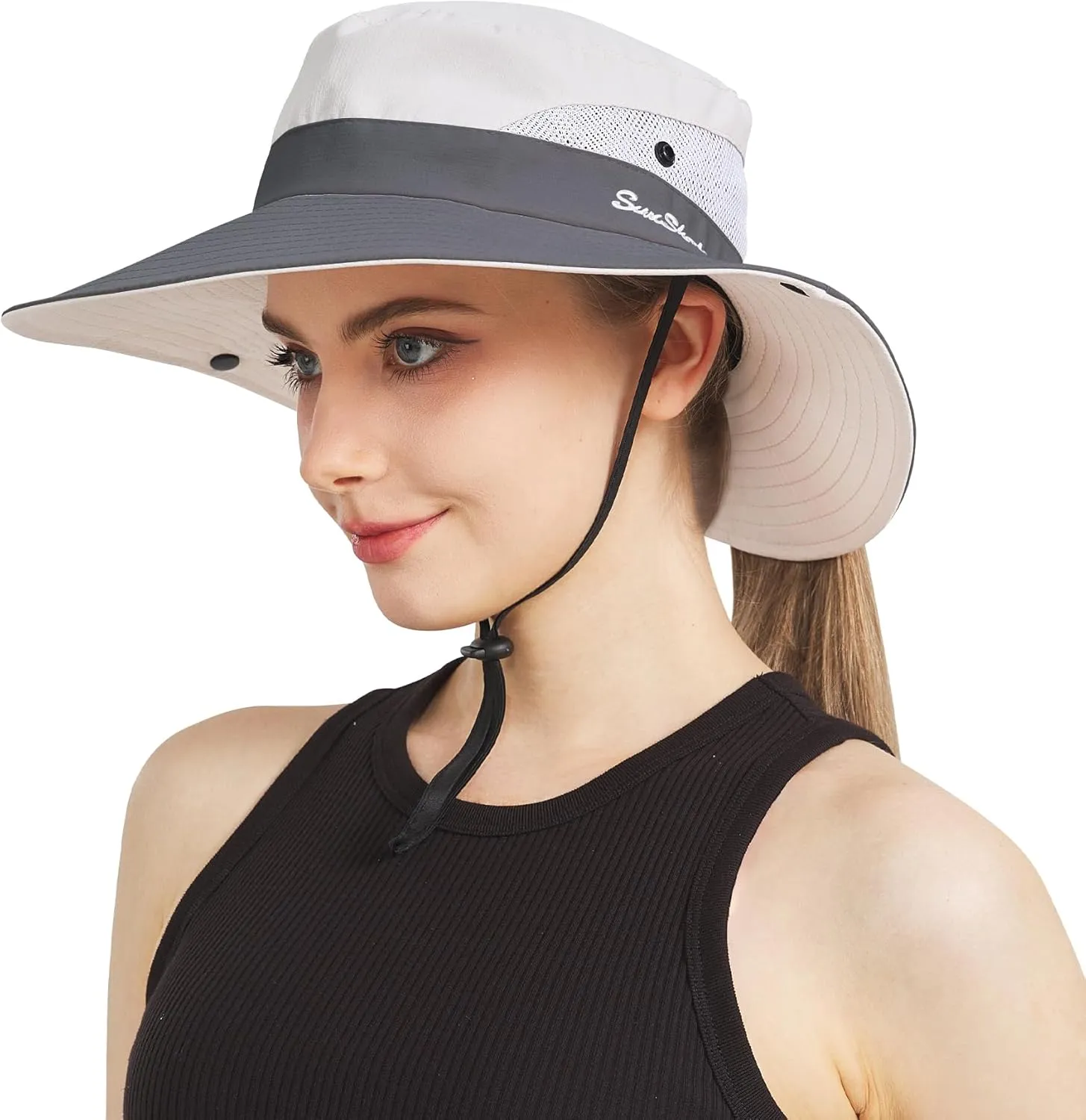 NPJY Sun Hats for Women Men 3” Wide Brim UPF 50  Fishing Beach Bucket Hats